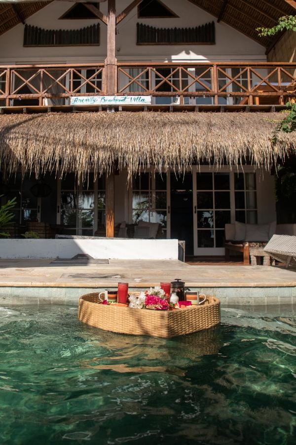 Serenity Luxurious Beachfront Villa & Spa With Private Infinity Pool, 8 Guests Gili Air Eksteriør bilde
